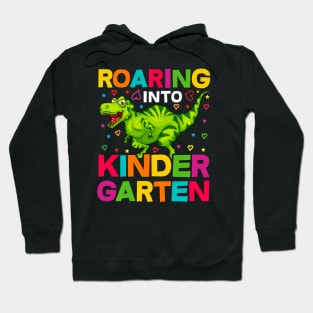 Roaring Into Kindergarten With T-Rex and Hearts Hoodie